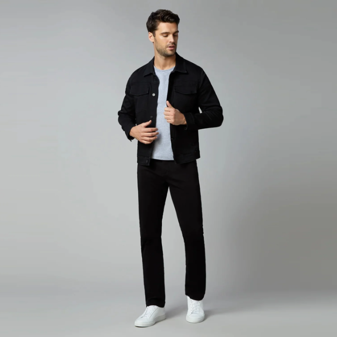 Vaughn Denim Jacket in Cavern (Blk)