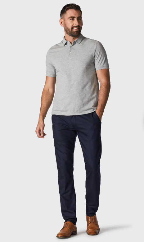 Verona Slim Leg Chino Pants In Night Sky High Flyer