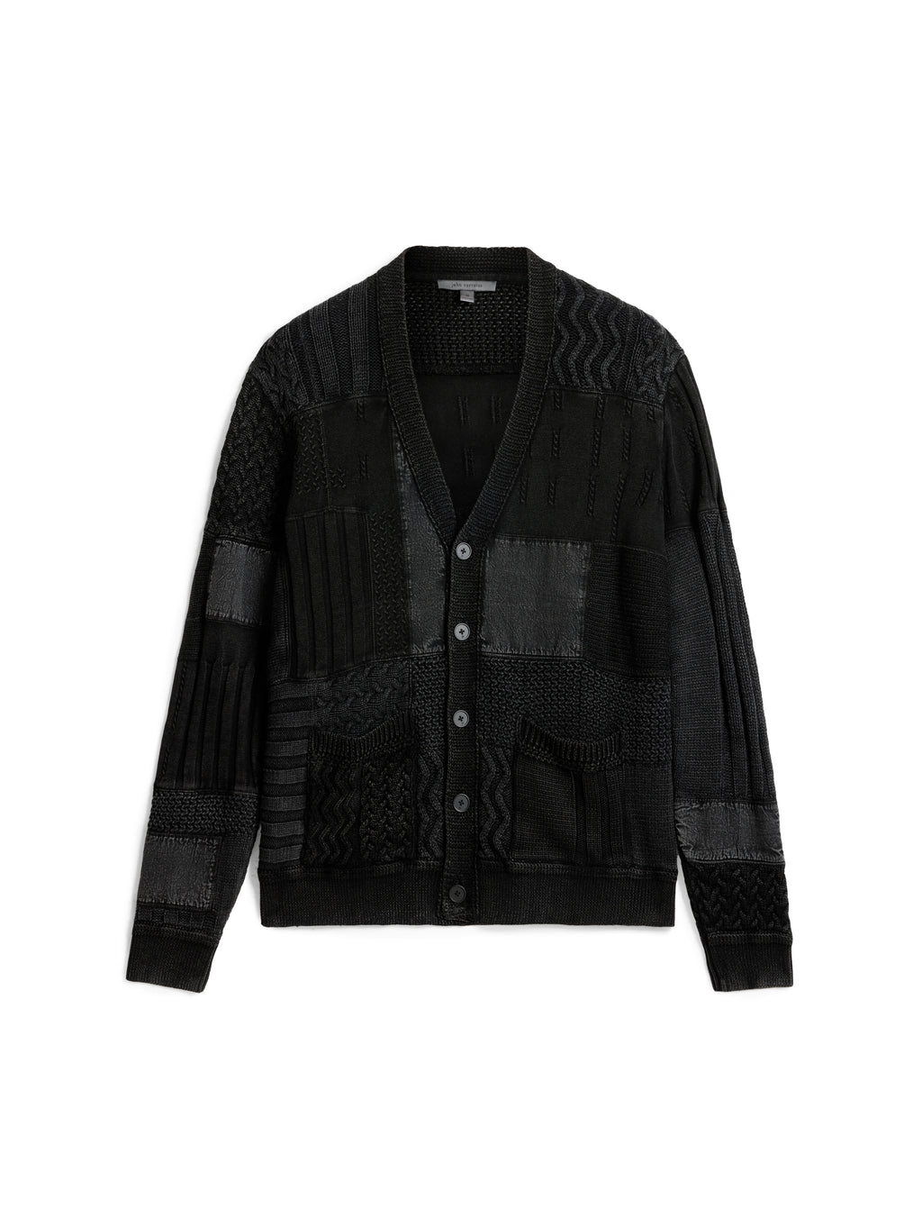 Mixed Textured Patchwork Cardigan