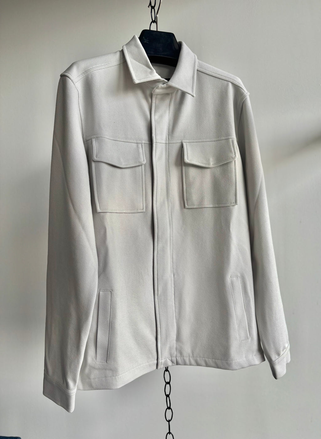 Twill Knit Jacket in Grey