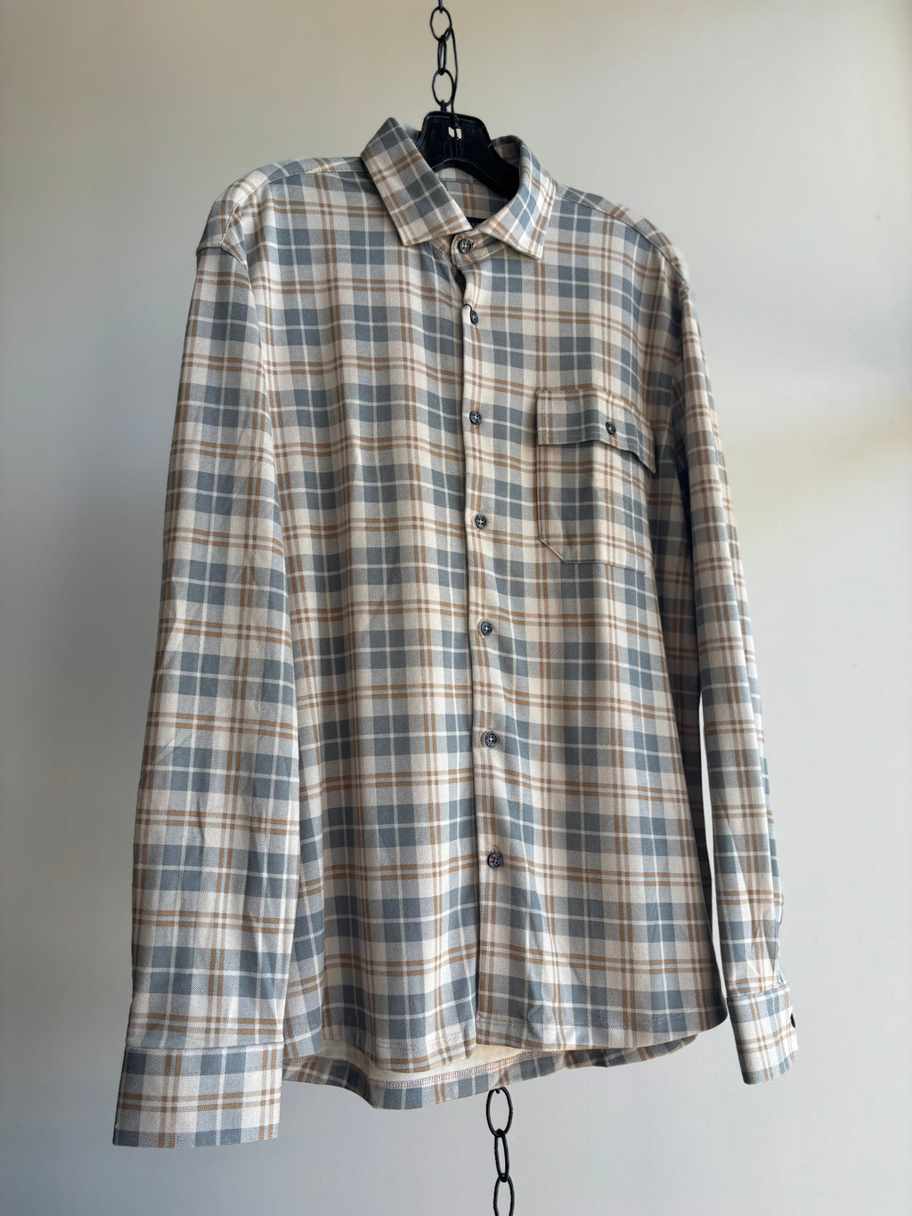 Long Sleeve Knit in Printed Check