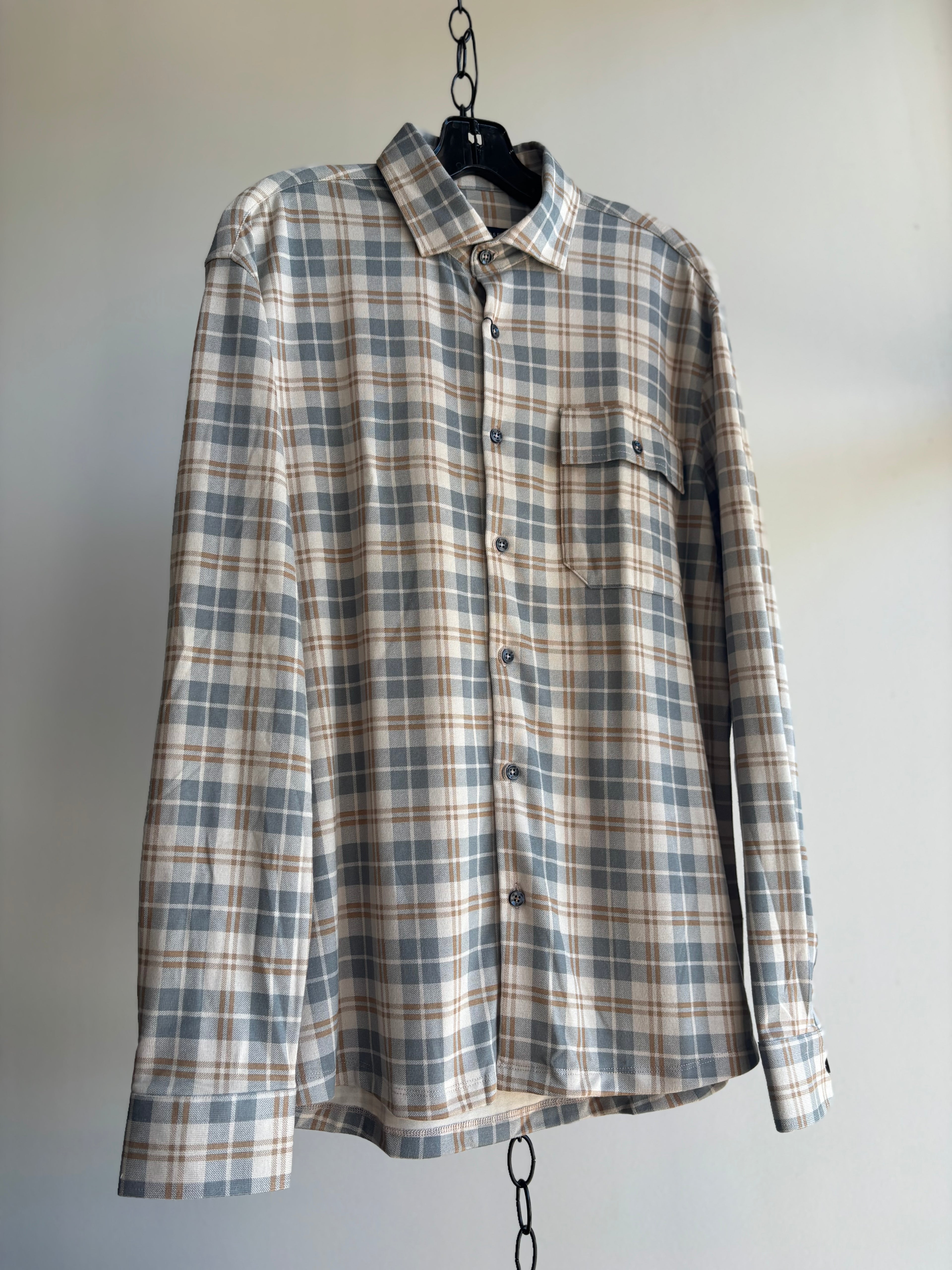 Long Sleeve Knit in Printed Check