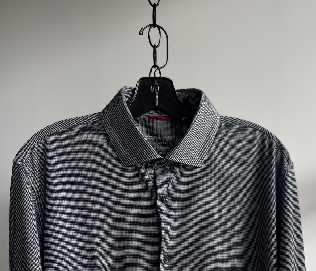 Long Sleeve Pique Knit in Grey