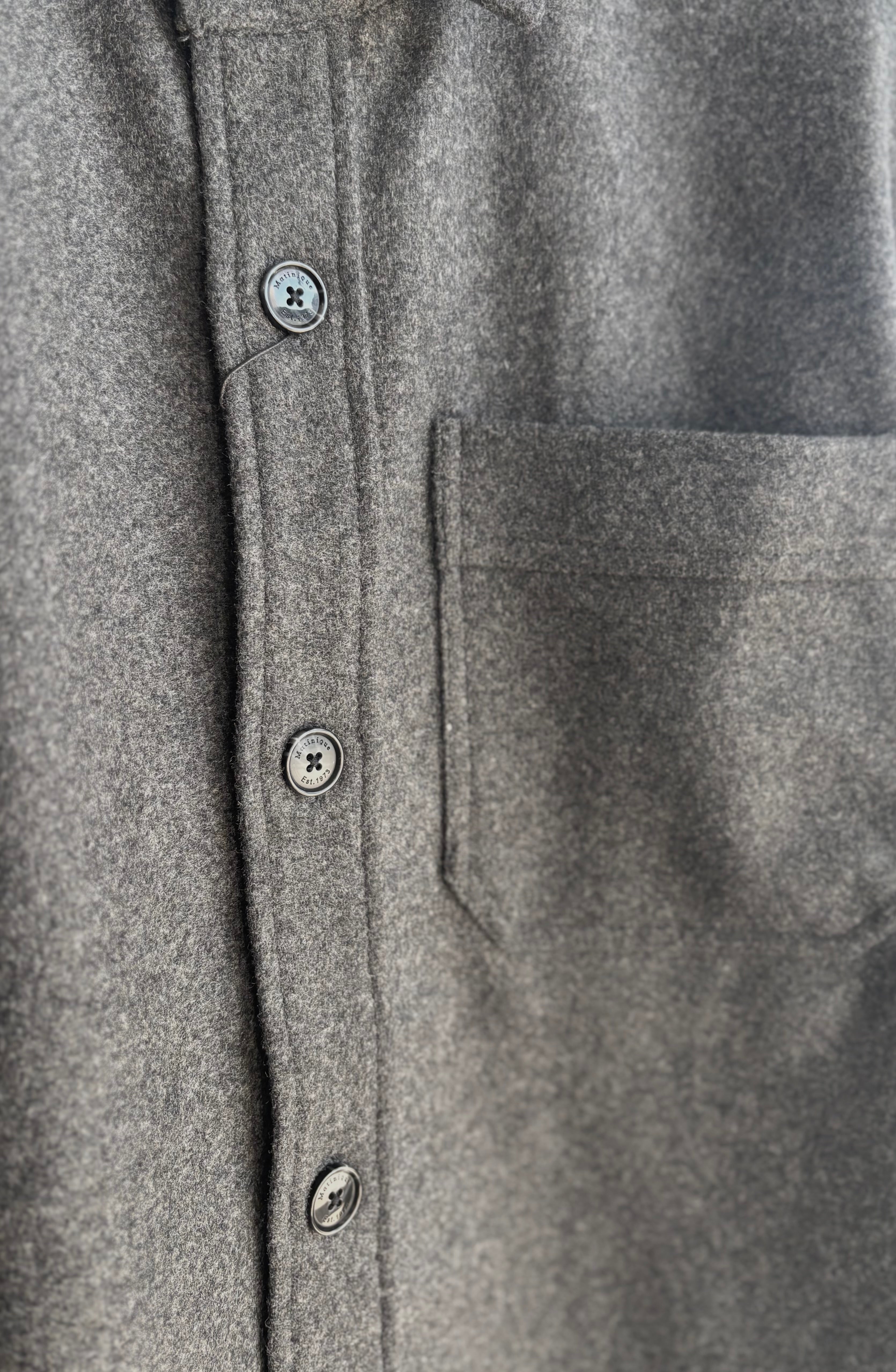 MAcracow Wool Shirt in Dark Grey