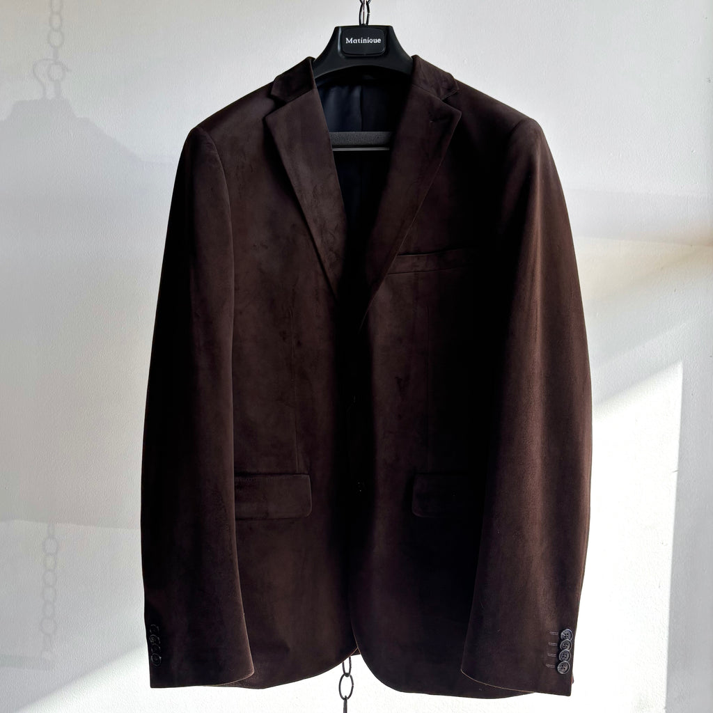 MAgeorge F Velvet Blazer in Ganache