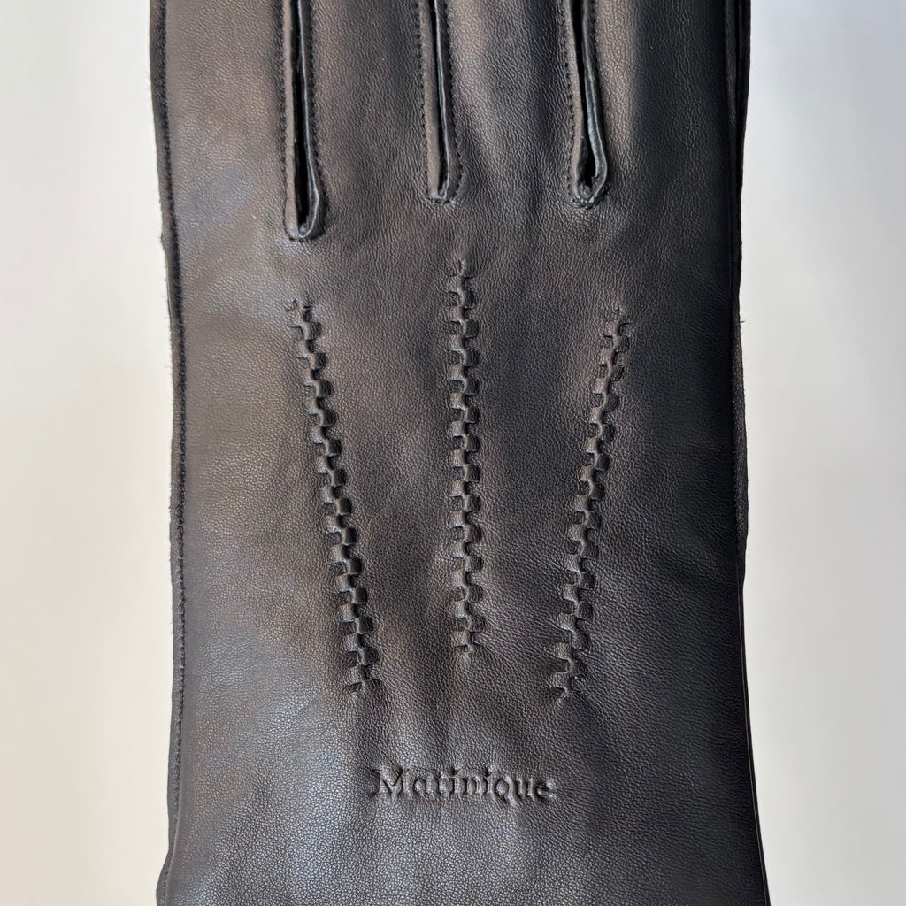 MAtrewy Classic Leather Gloves in Black