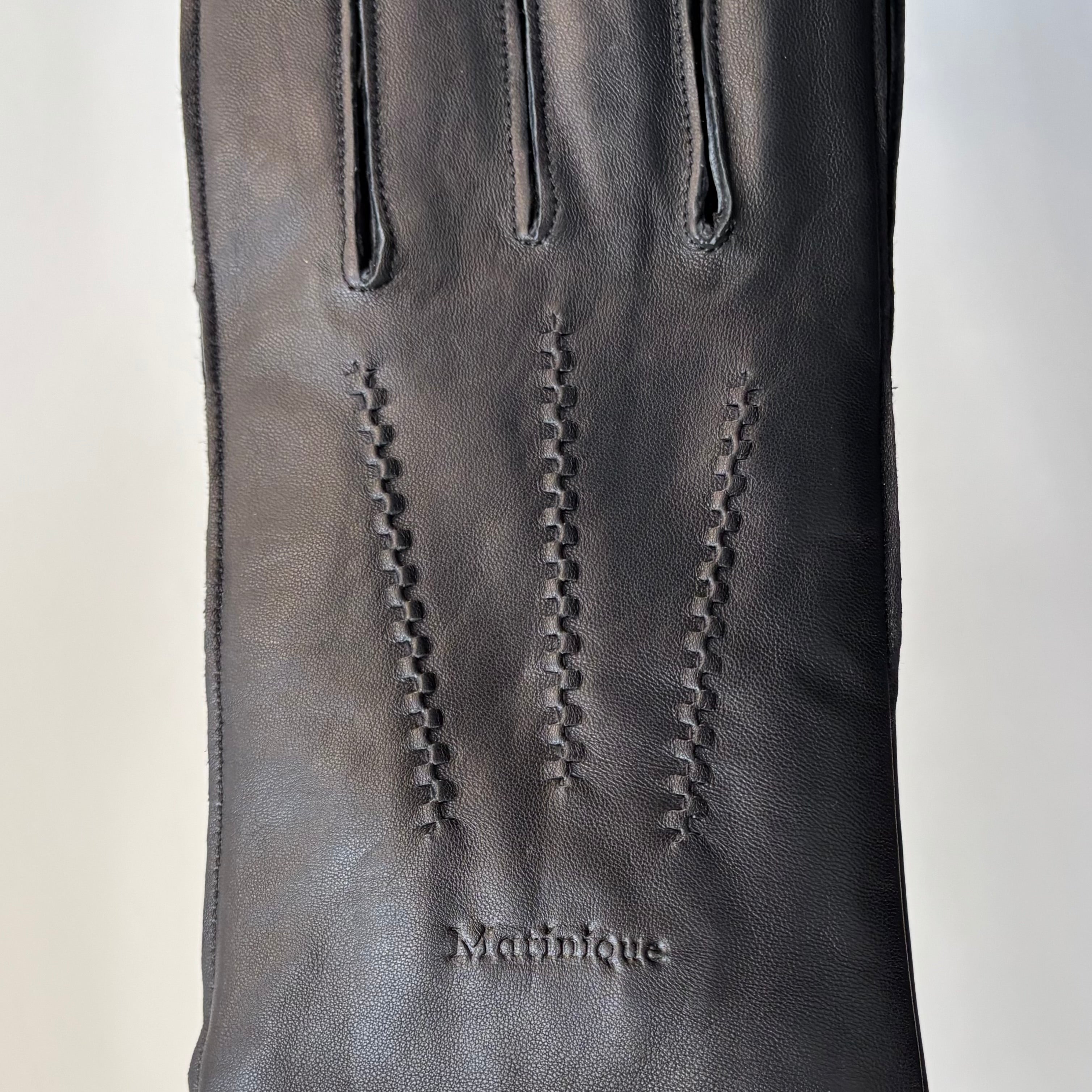 MAtrewy Classic Leather Gloves in Black