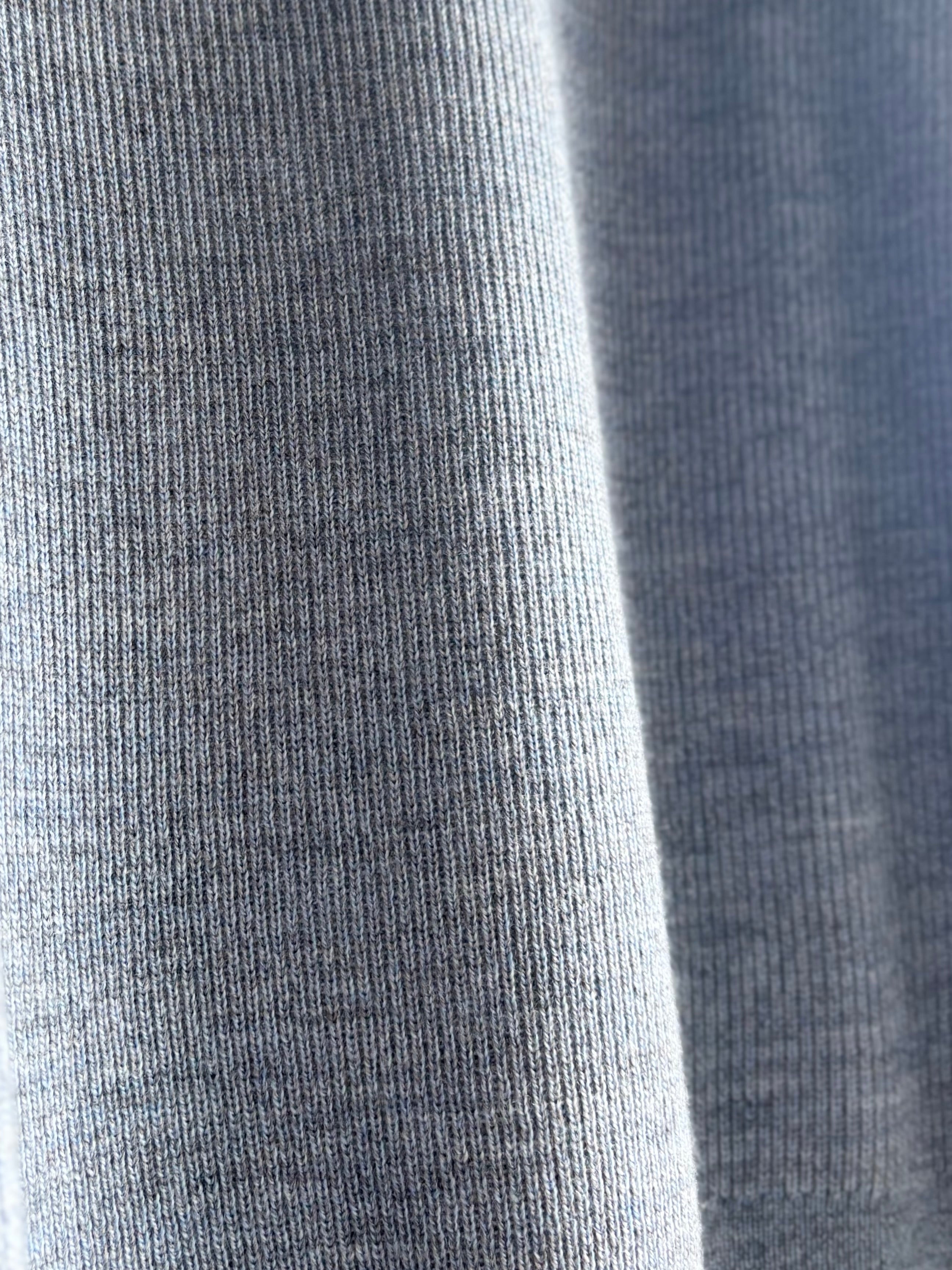 Merino Wool Ribbed Crewneck in  Light Blue