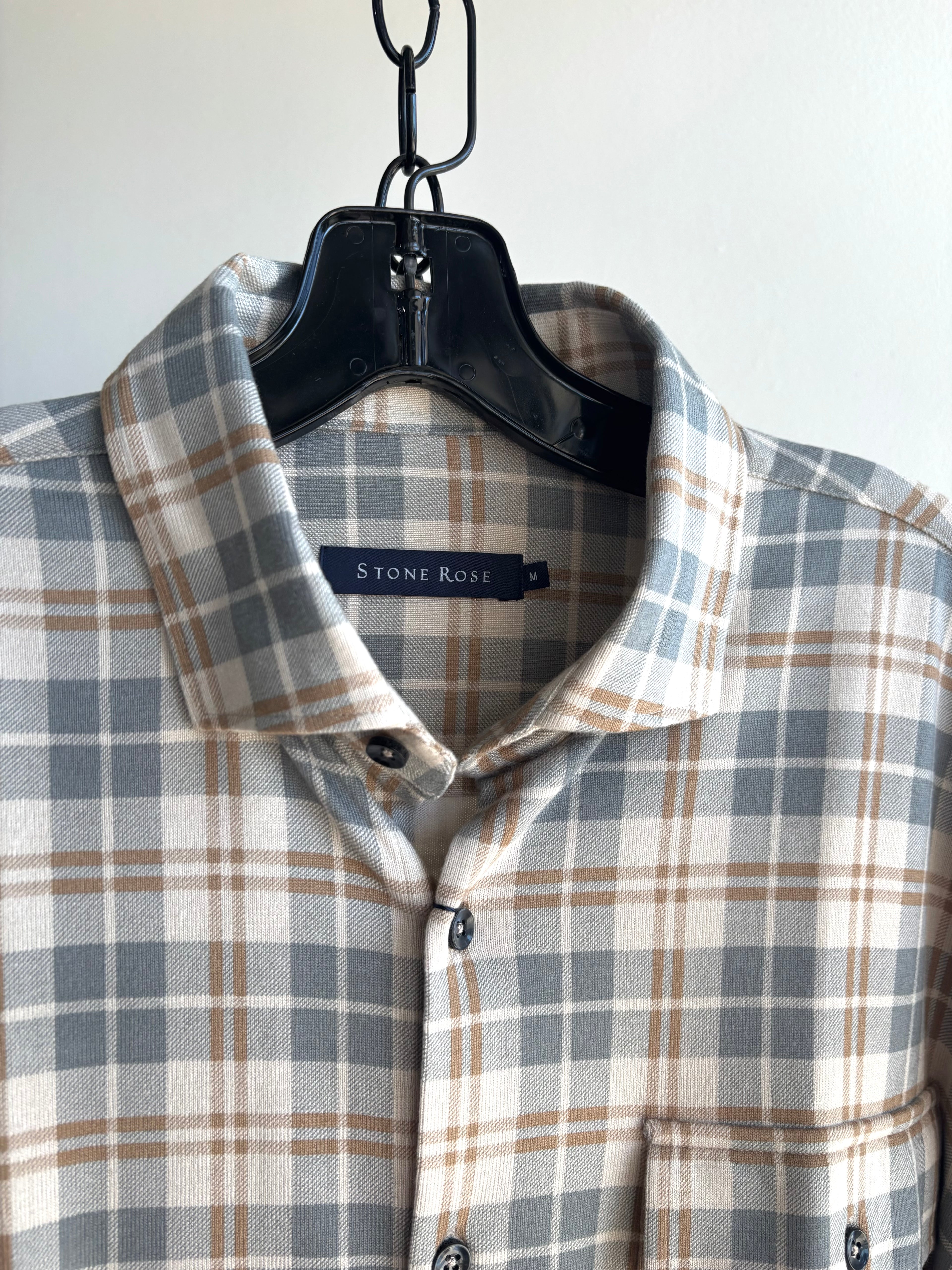 Long Sleeve Knit in Printed Check