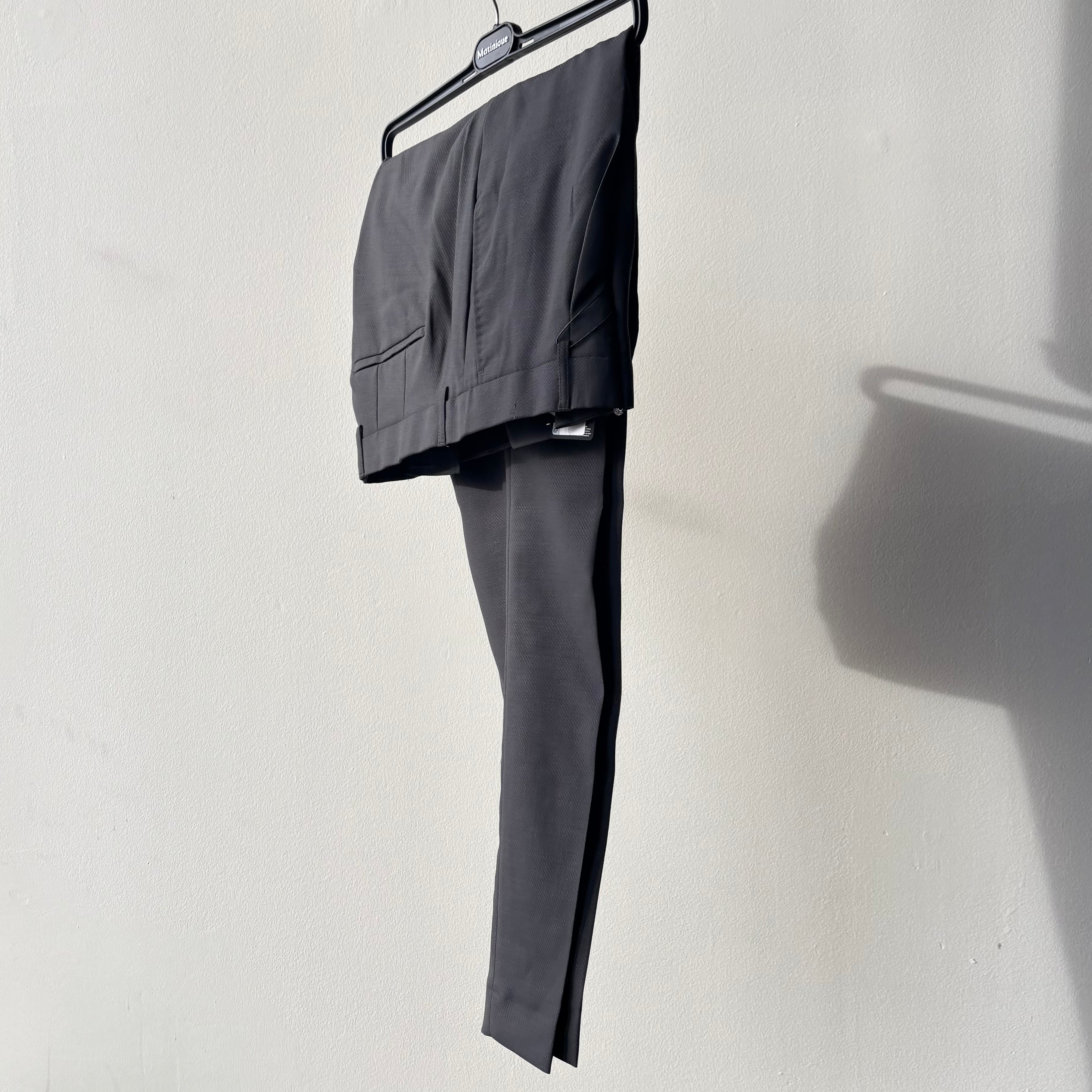 Maweller Pleat Pant in Black Oyster