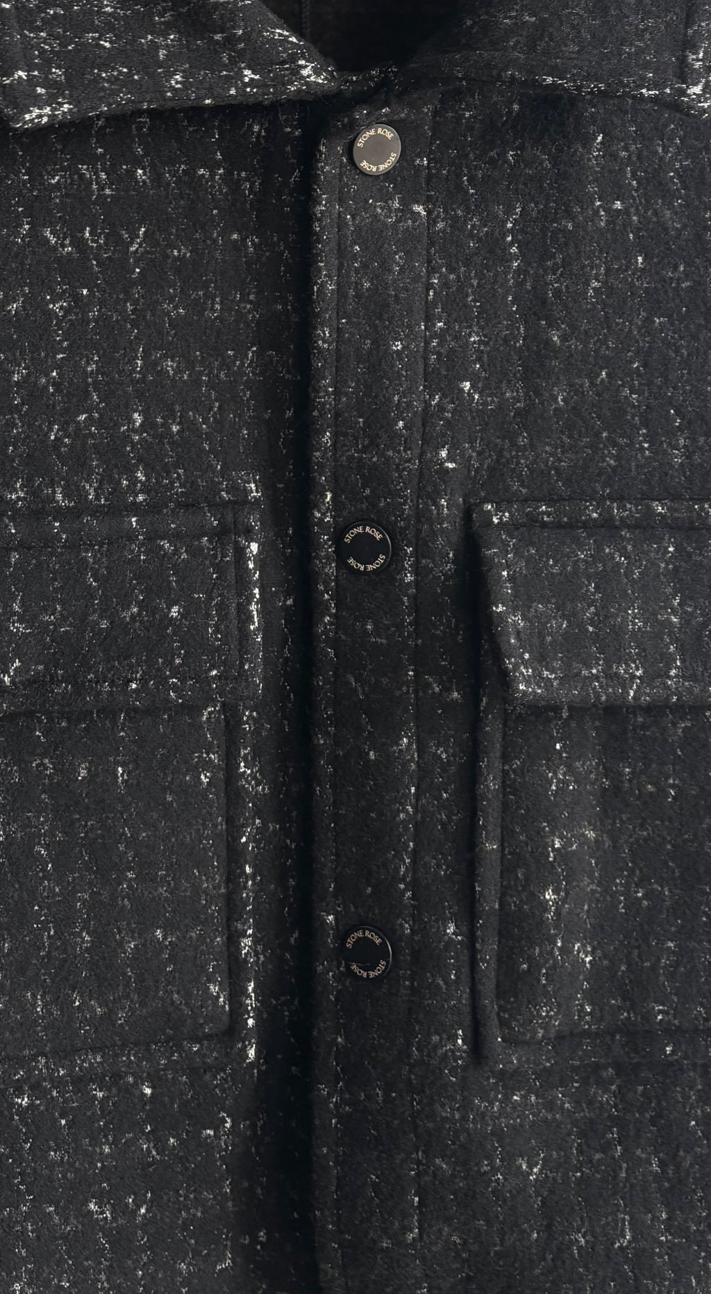Knit Jacket in Melange Houndstooth