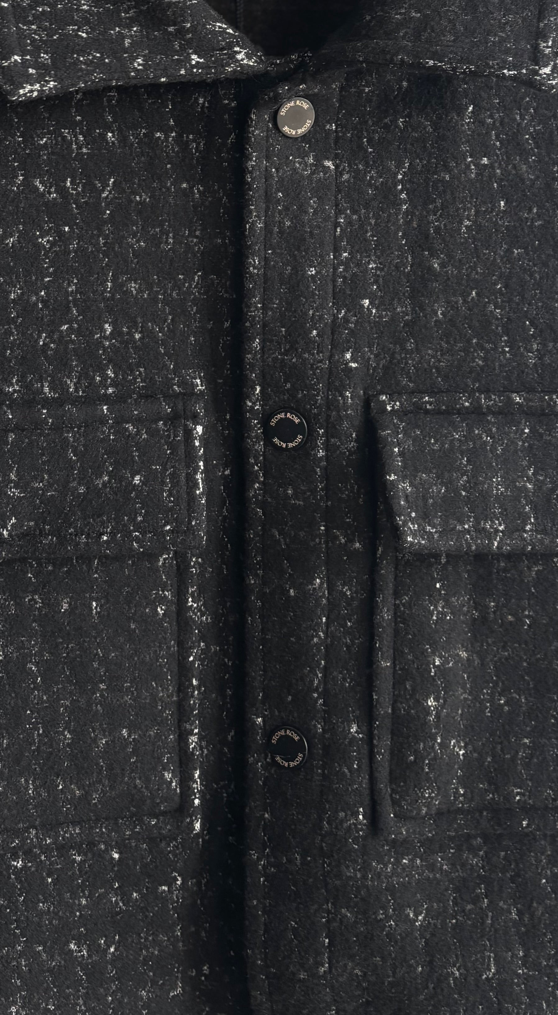 Knit Jacket in Melange Houndstooth