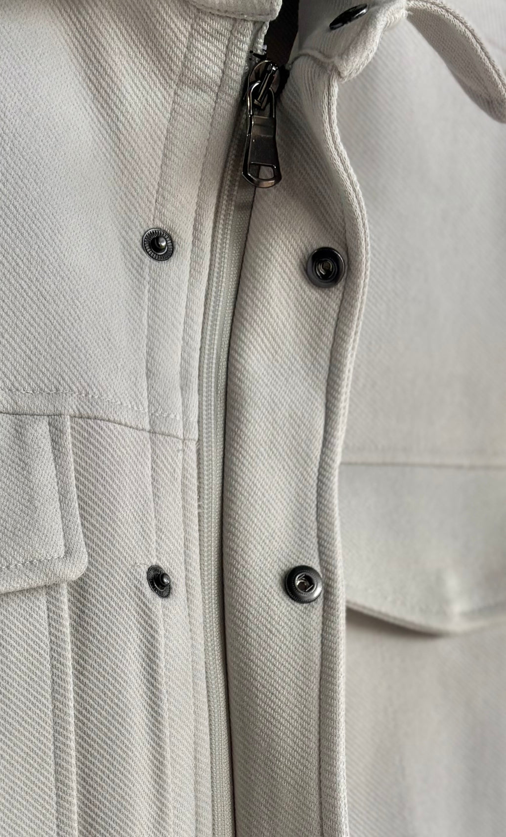 Twill Knit Jacket in Grey