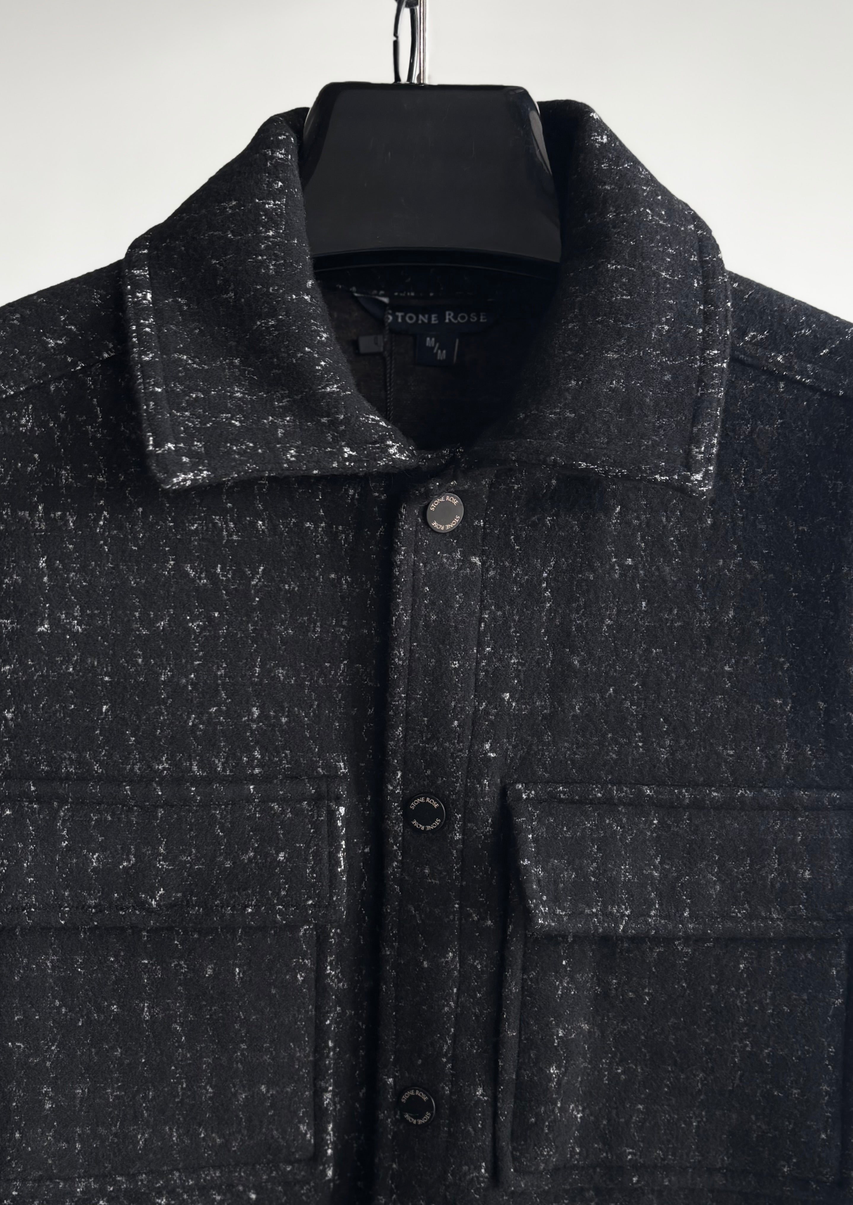Knit Jacket in Melange Houndstooth