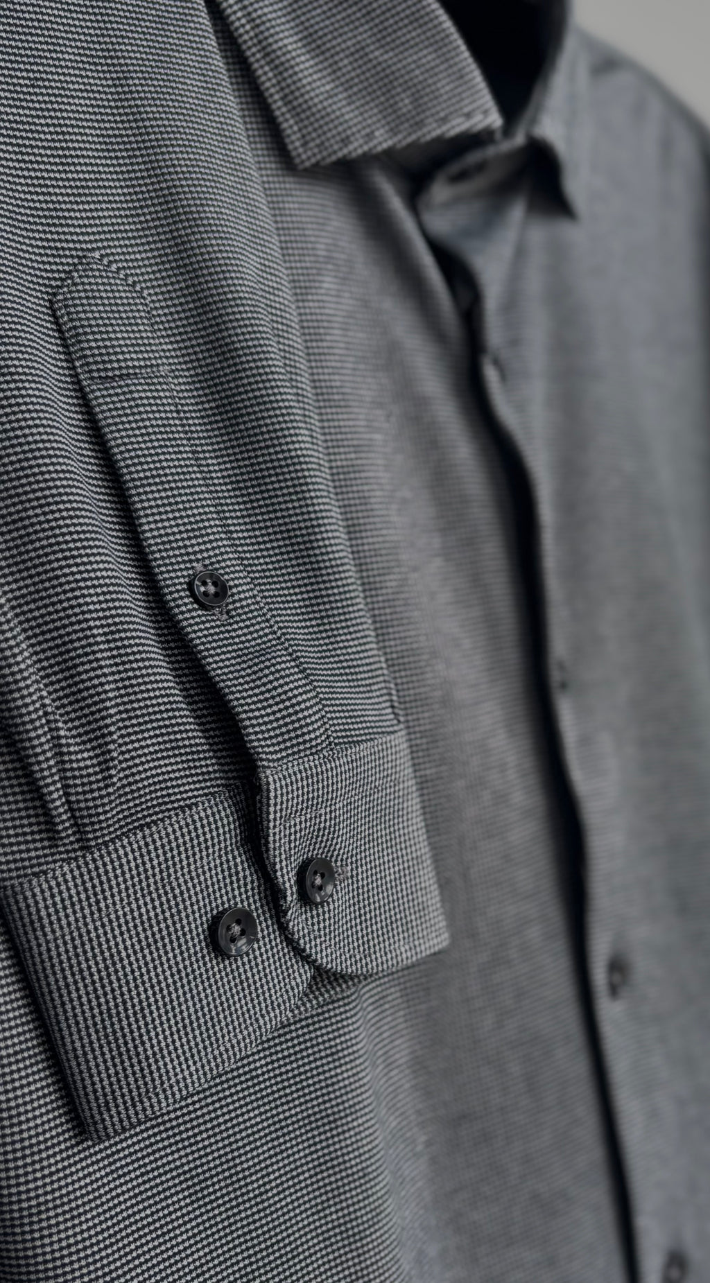 Long Sleeve Pique Knit in Grey