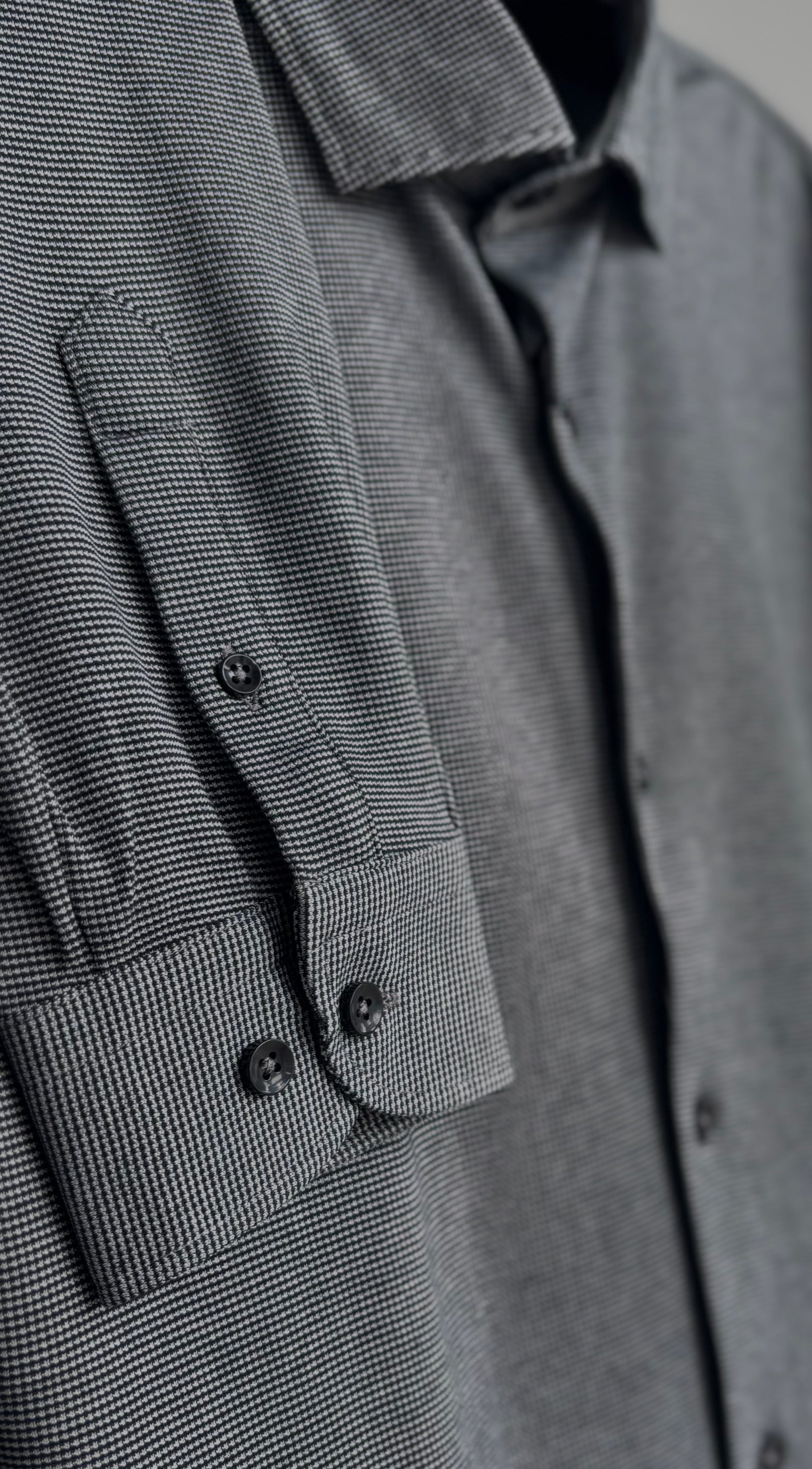 Long Sleeve Pique Knit in Grey