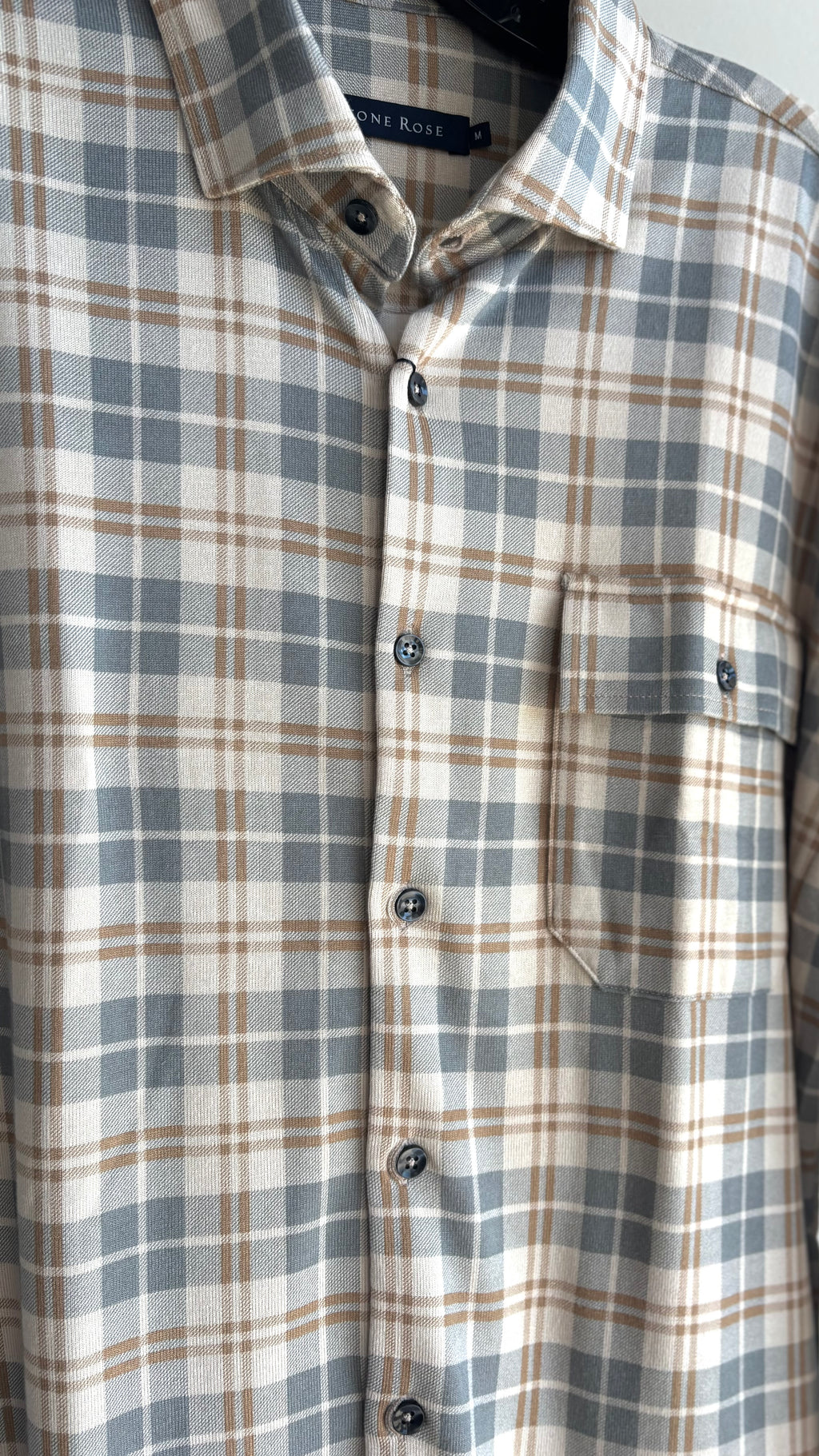 Long Sleeve Knit in Printed Check