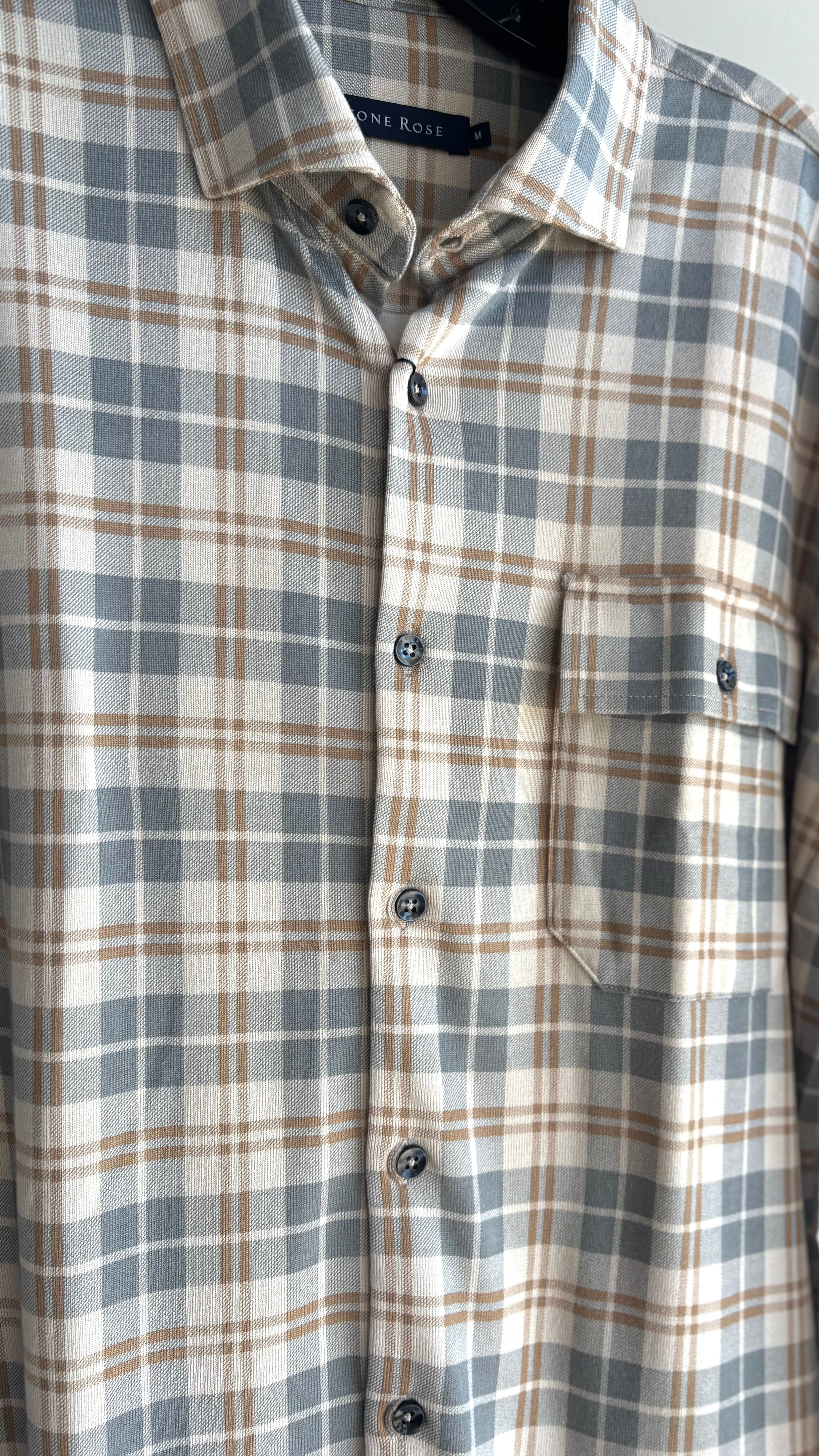 Long Sleeve Knit in Printed Check