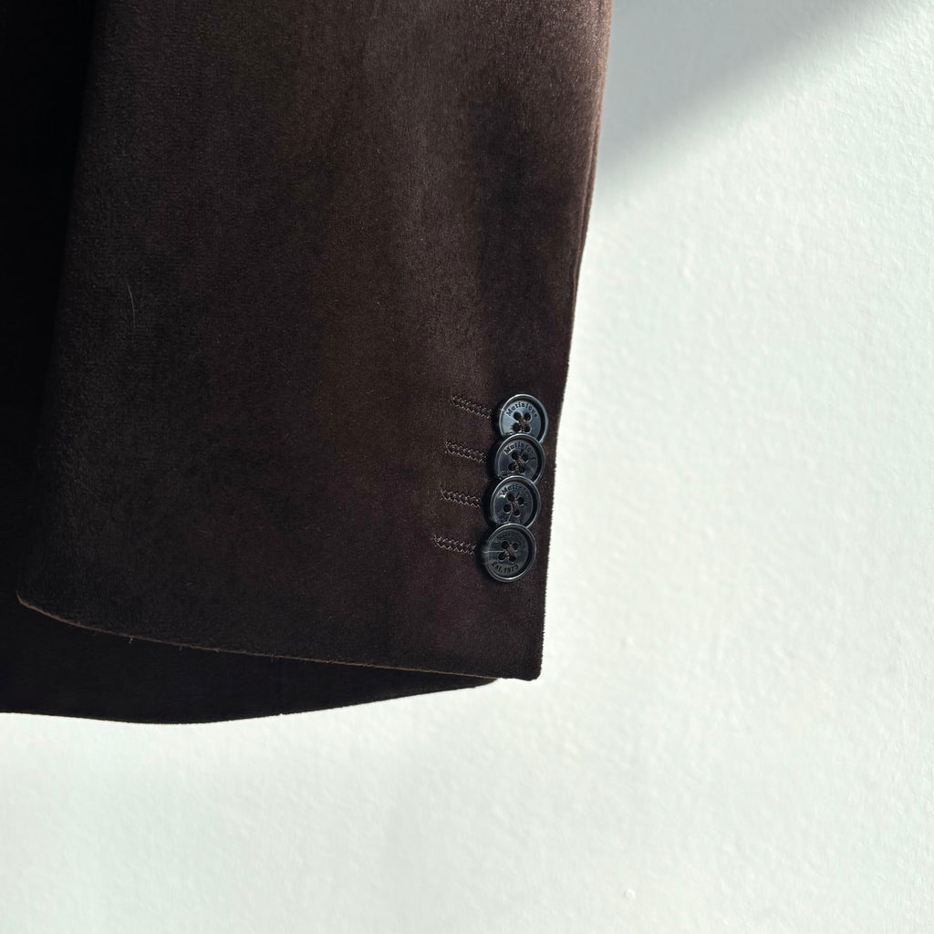 MAgeorge F Velvet Blazer in Ganache
