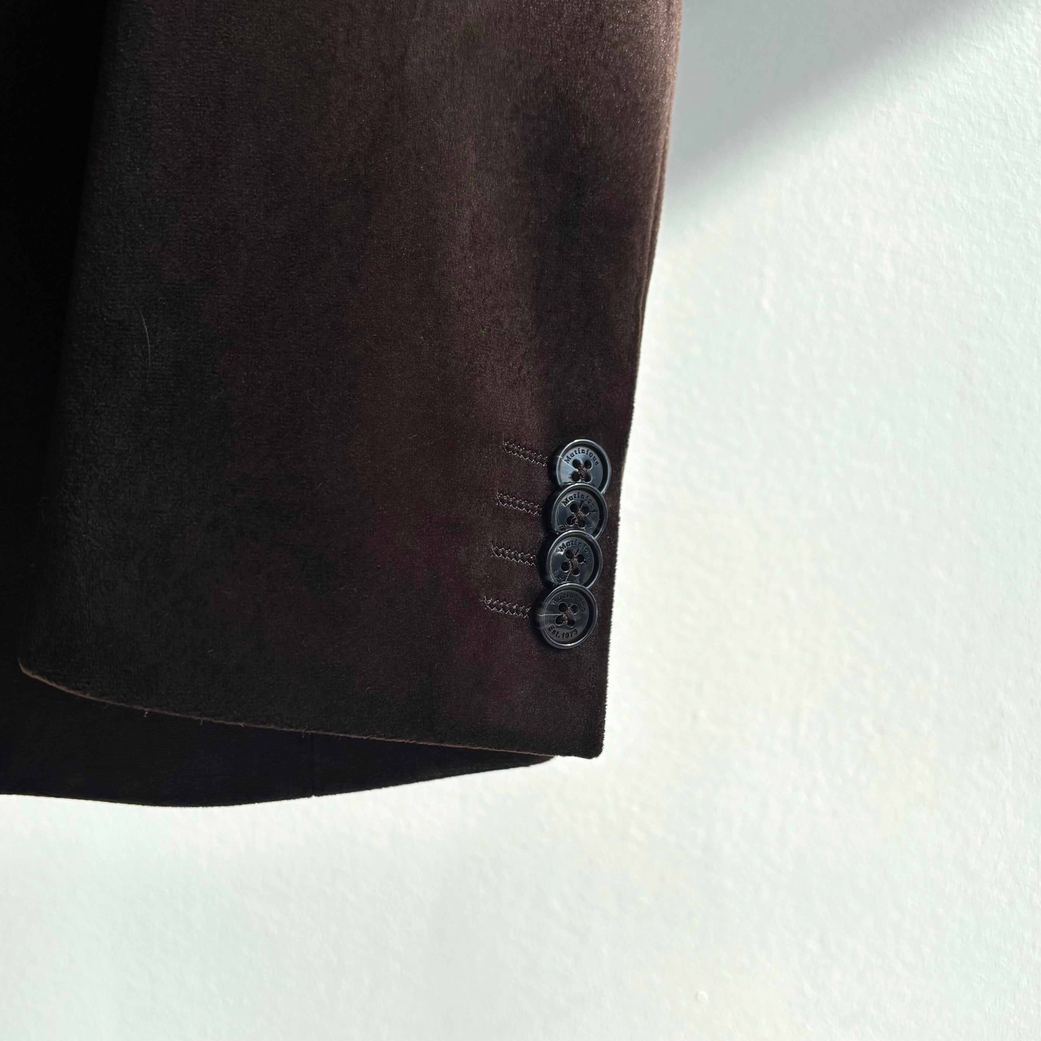 MAgeorge F Velvet Blazer in Ganache