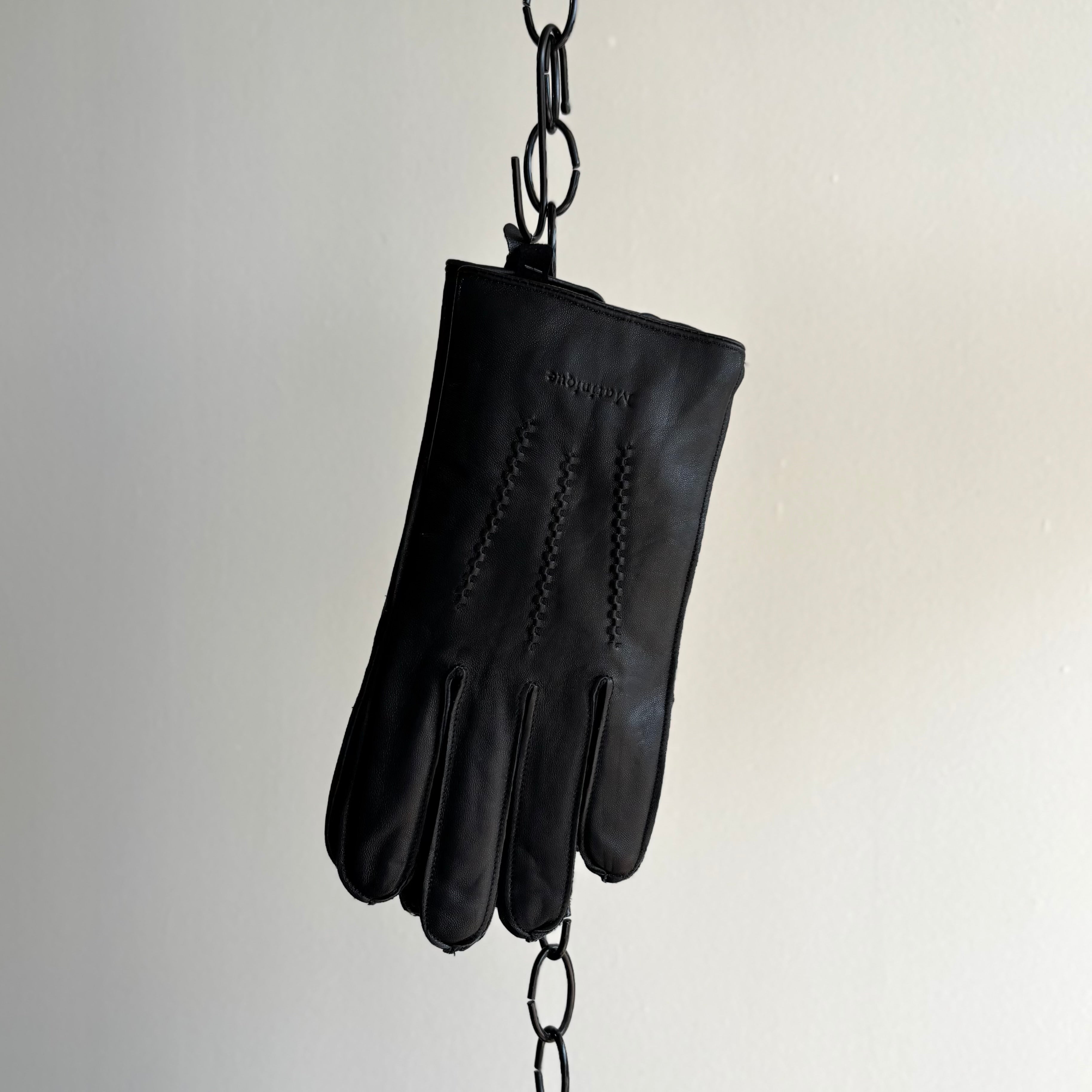 MAtrewy Classic Leather Gloves in Black