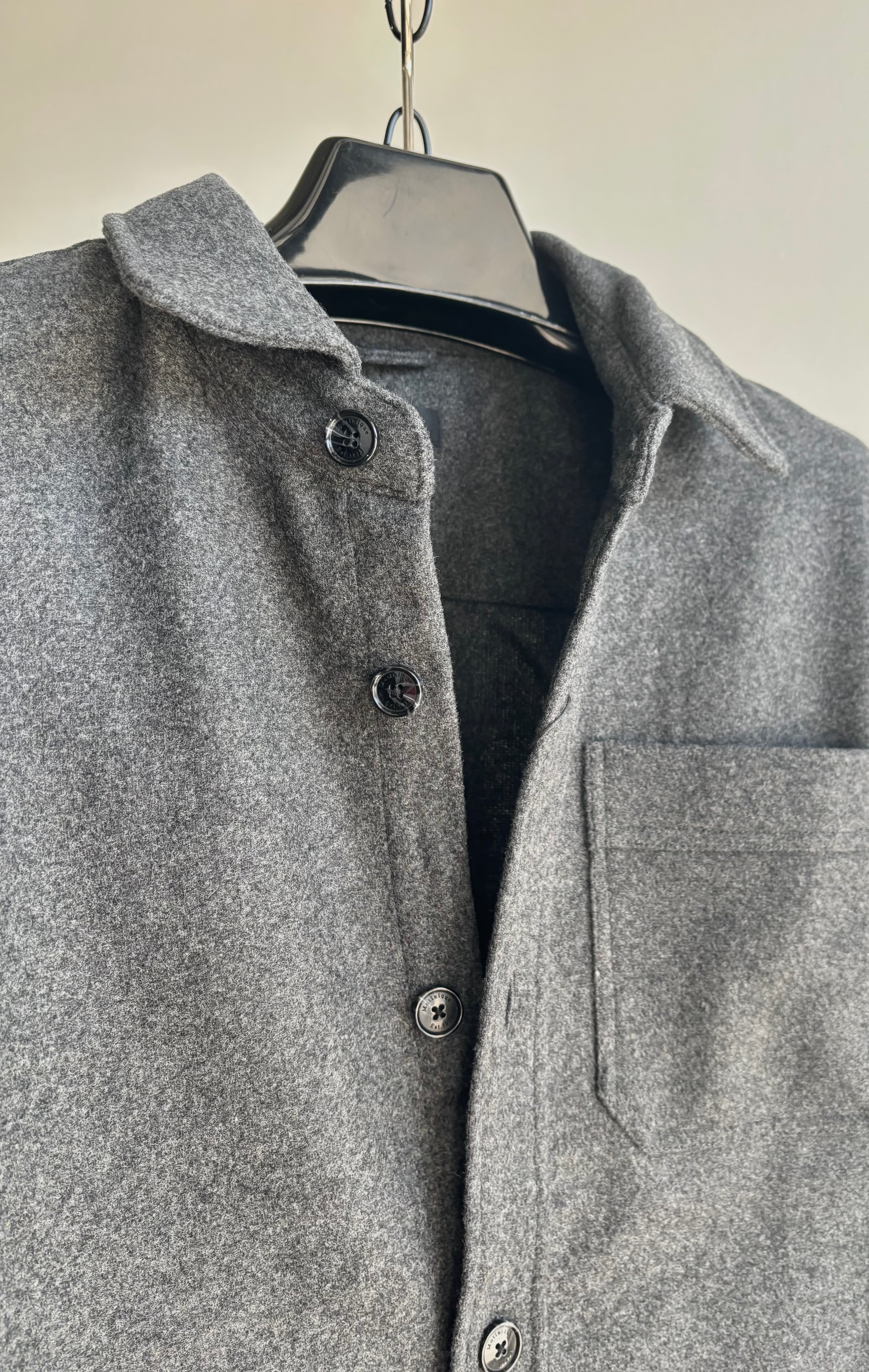 MAcracow Wool Shirt in Dark Grey