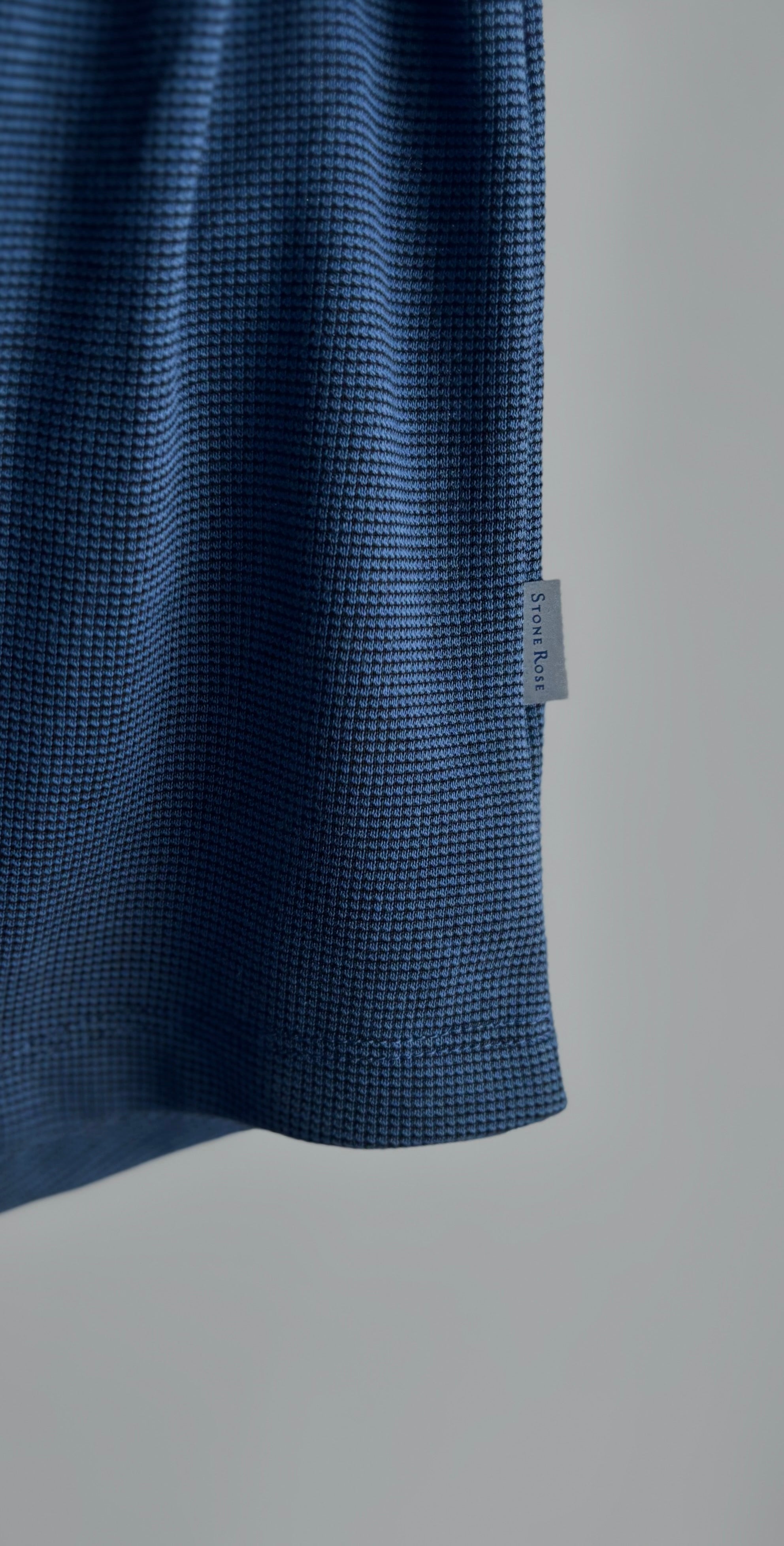 Long Sleeve Pique Knit in Navy