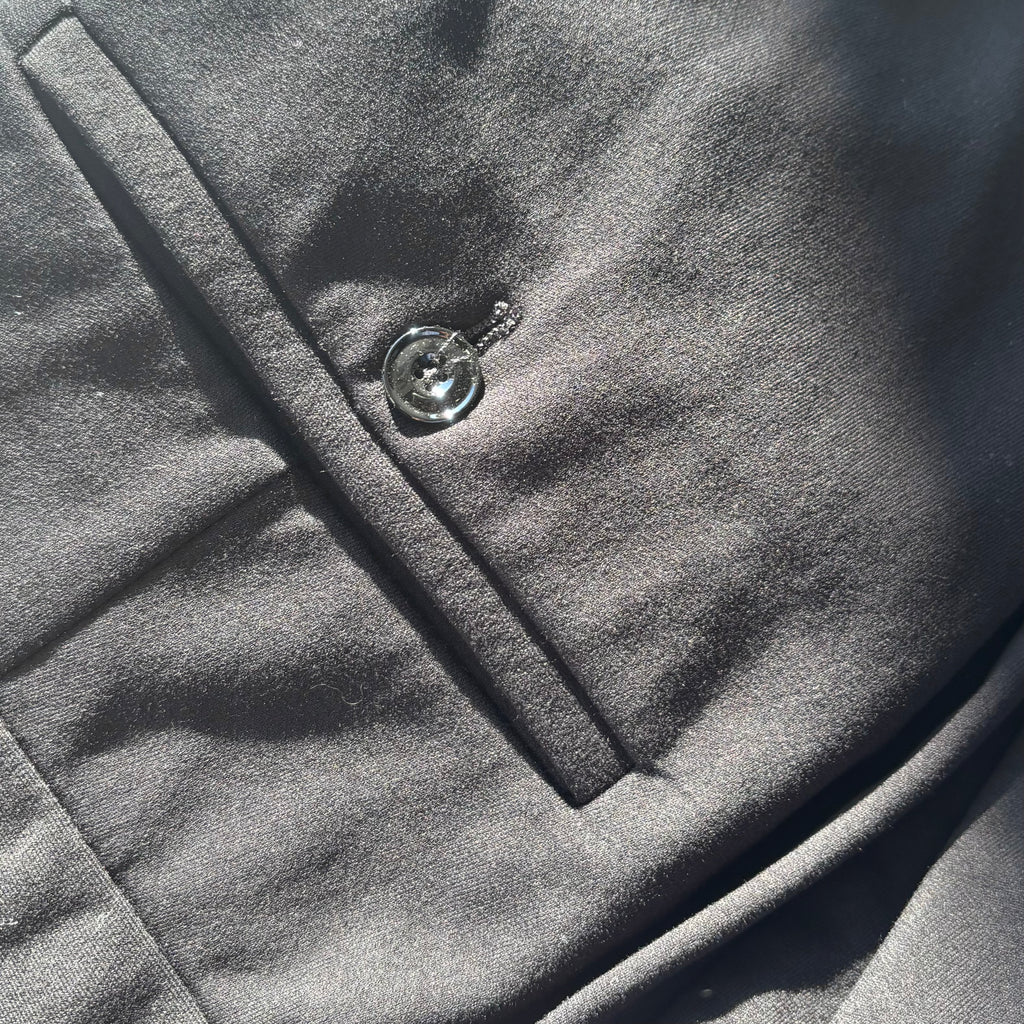 Piquet Stretch Trousers in Navy