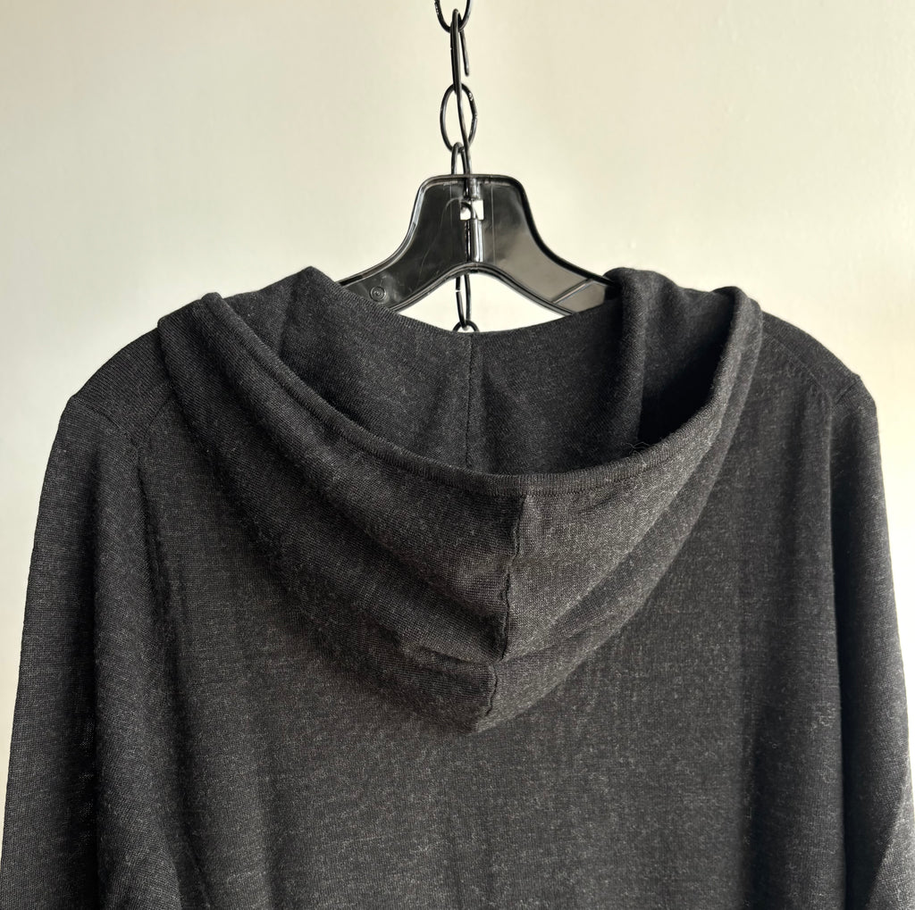 Extra-Fine Merino Full Zip Hoodie in Granite