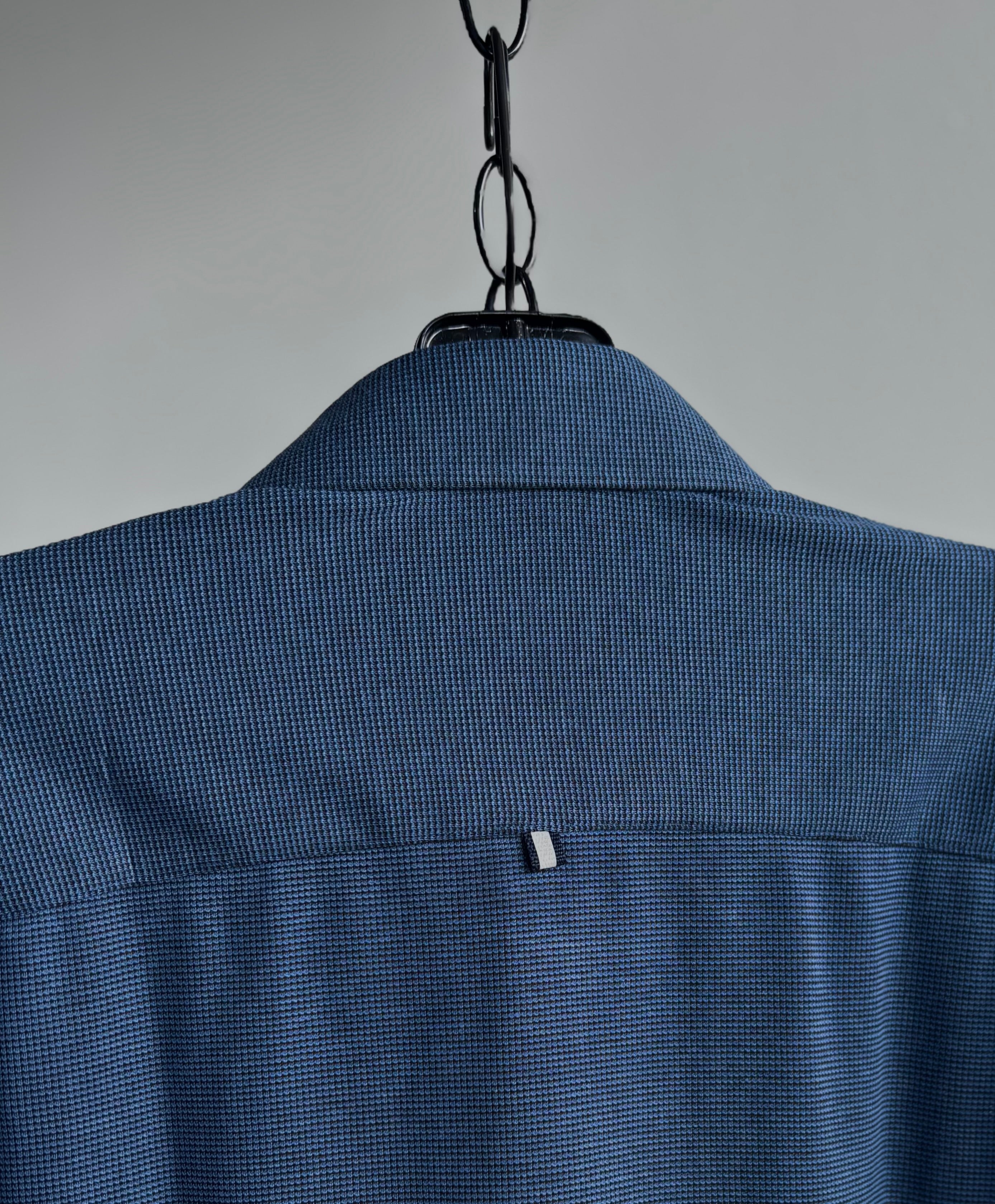 Long Sleeve Pique Knit in Navy