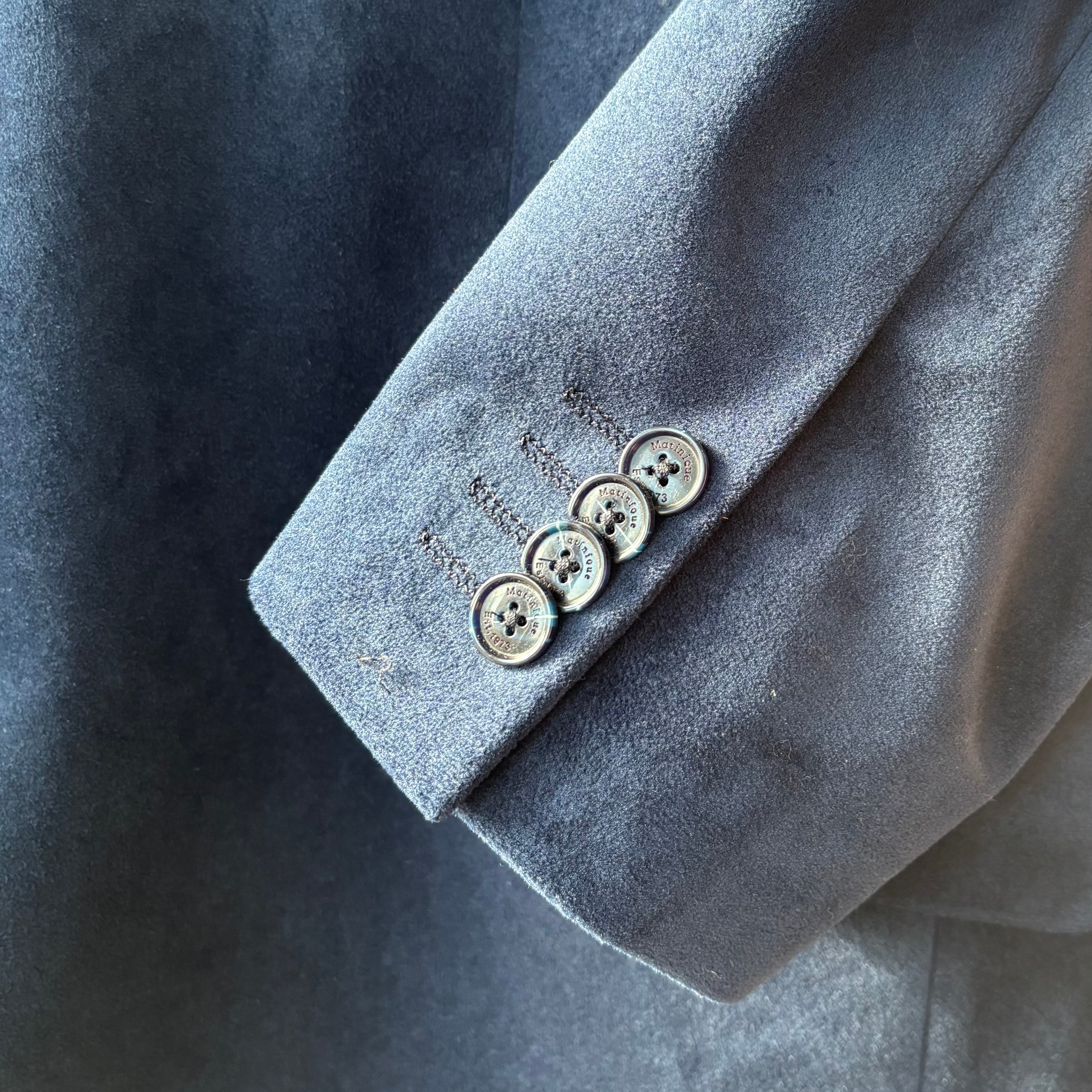 MaGeorge Velvet Blazer in Dark Midnight