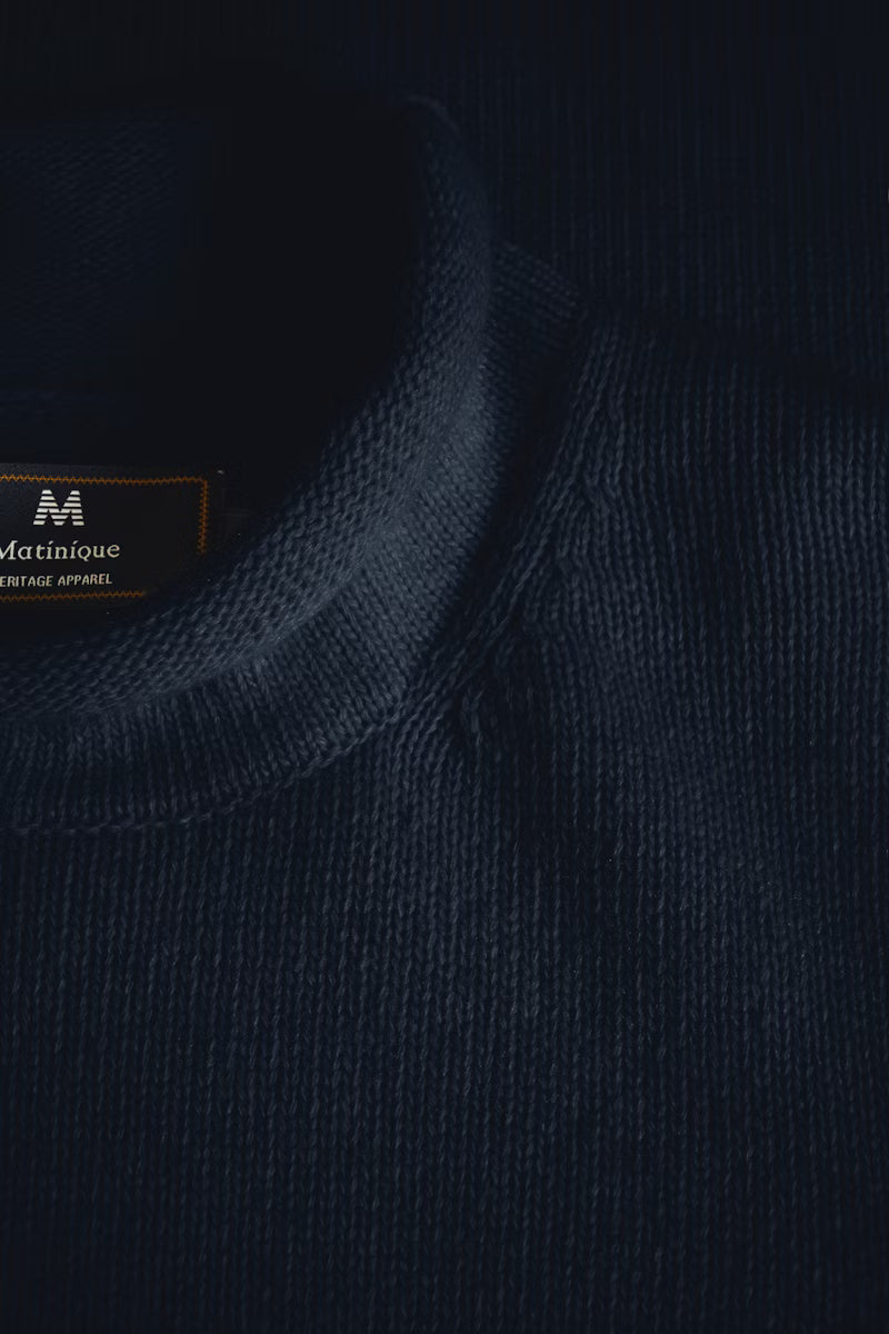MArelaxroll Heritage Wool Sweater in Navy