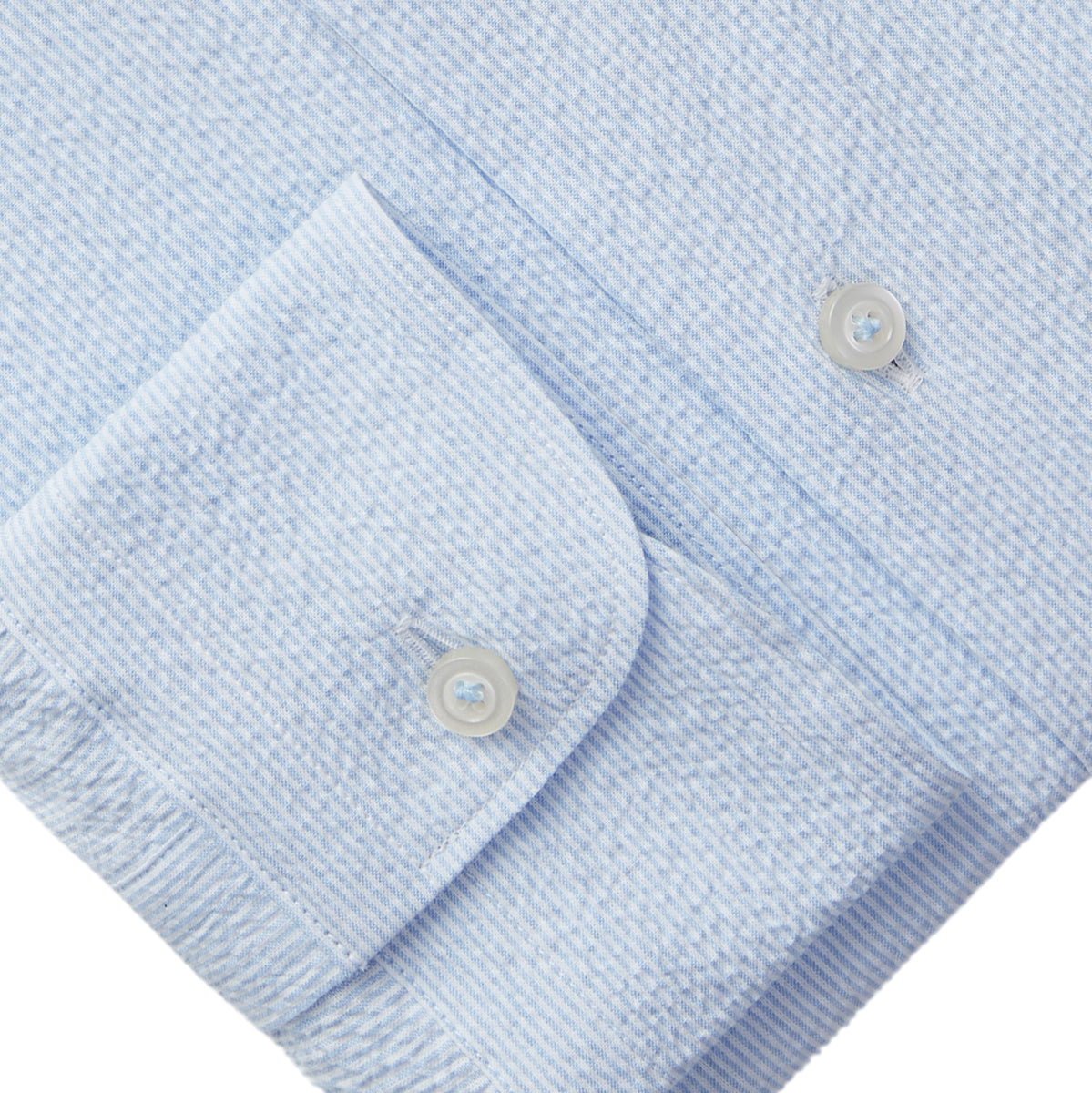 Textured Seersucker Shirt in Light Blue
